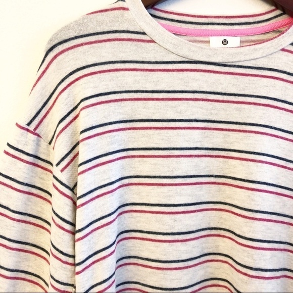 Anthropologie SUNDRY NEW Striped Wide Sleeve Hacci Soft Oversized Top - Picture 4 of 14
